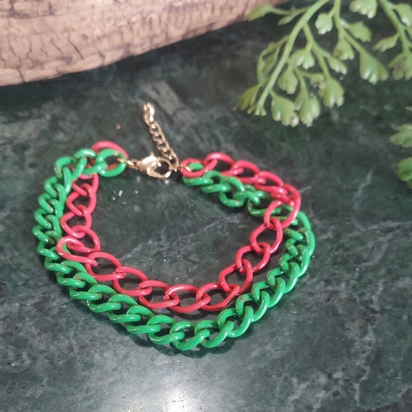Jewelry - B952 Colorful Double Chain Bracelet